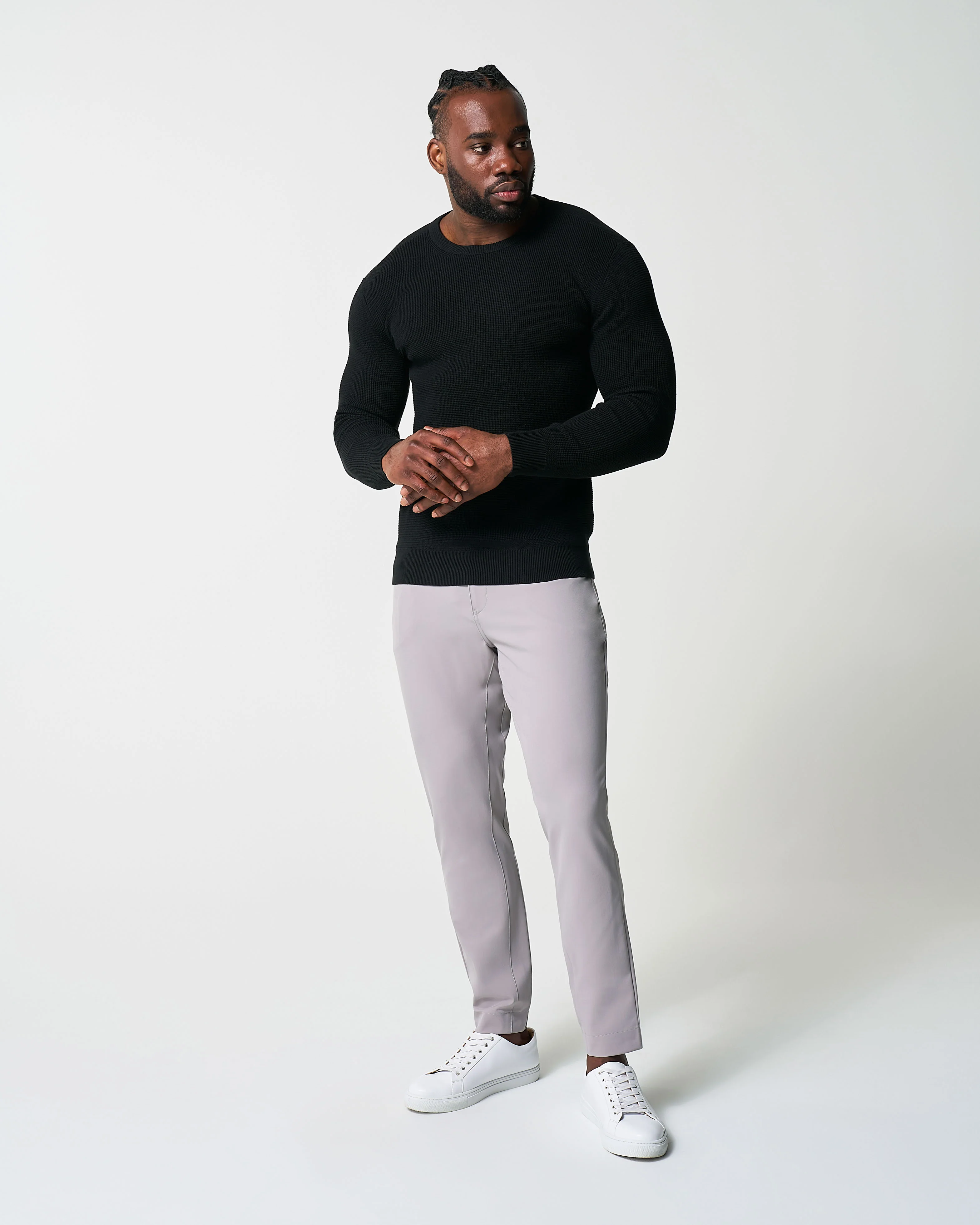 Heavy Knit Crewneck - Black - Image 6