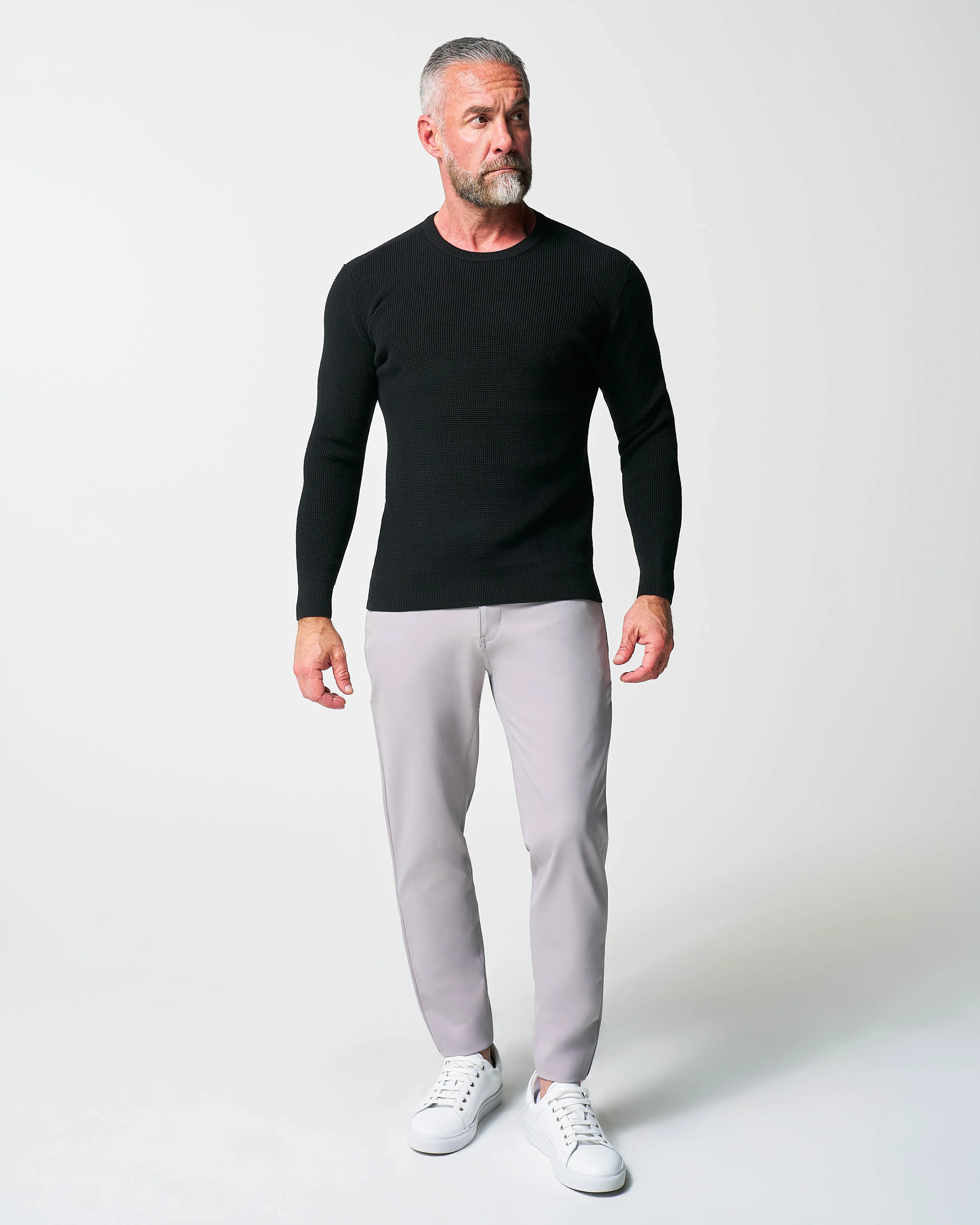 Heavy Knit Crewneck - Black - Image 7