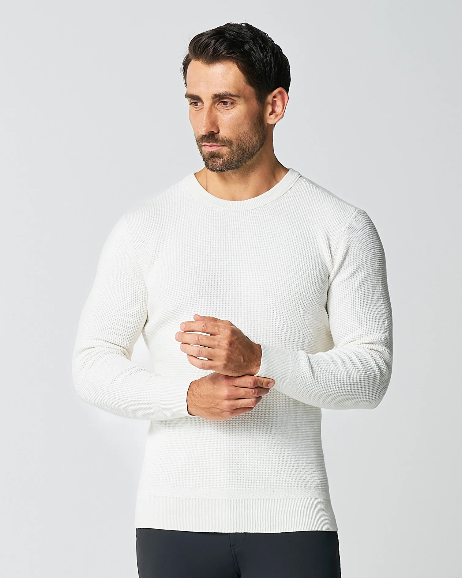 Heavy Knit Crewneck - Cream