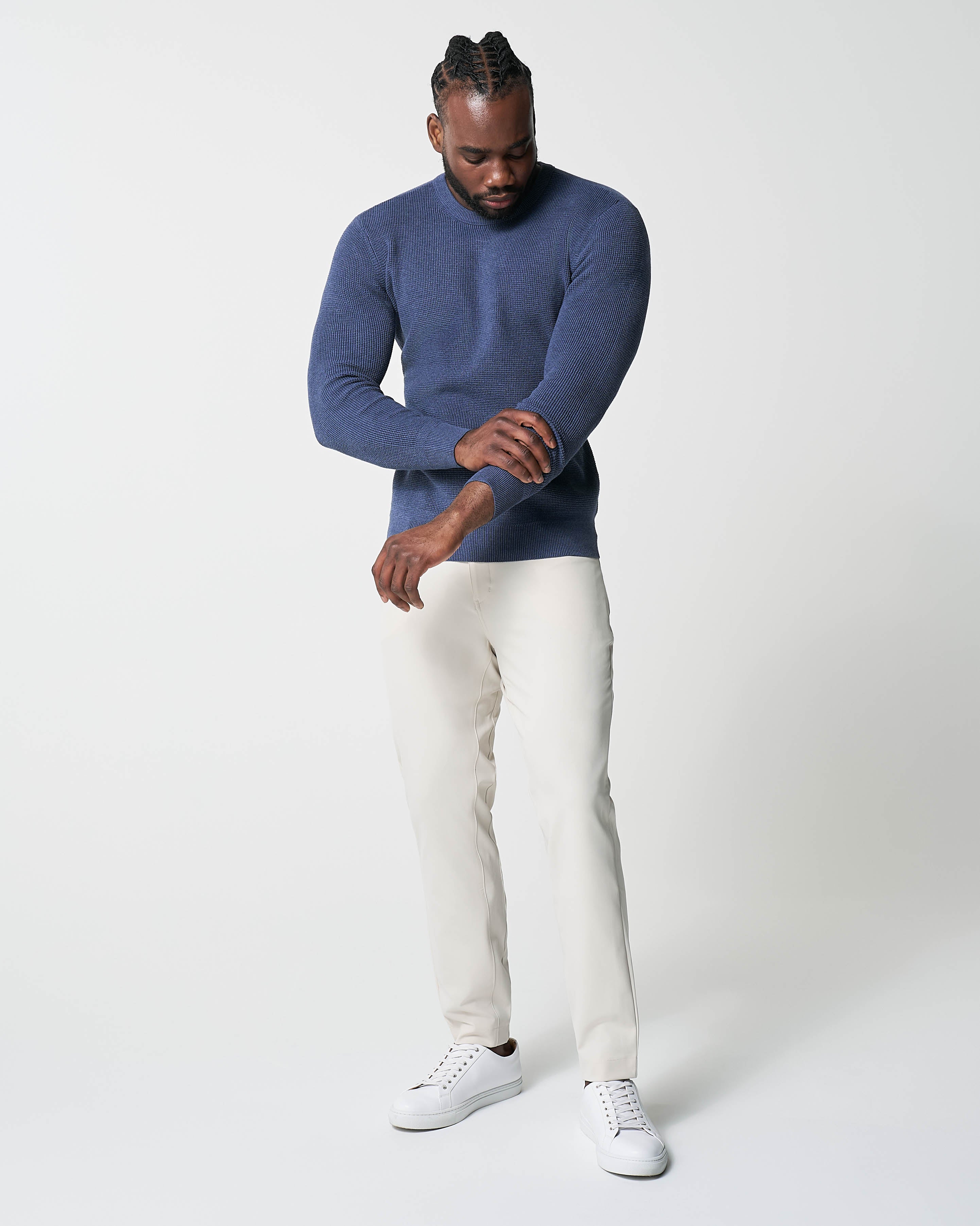 Heavy Knit Crewneck  - Navy - Image 5