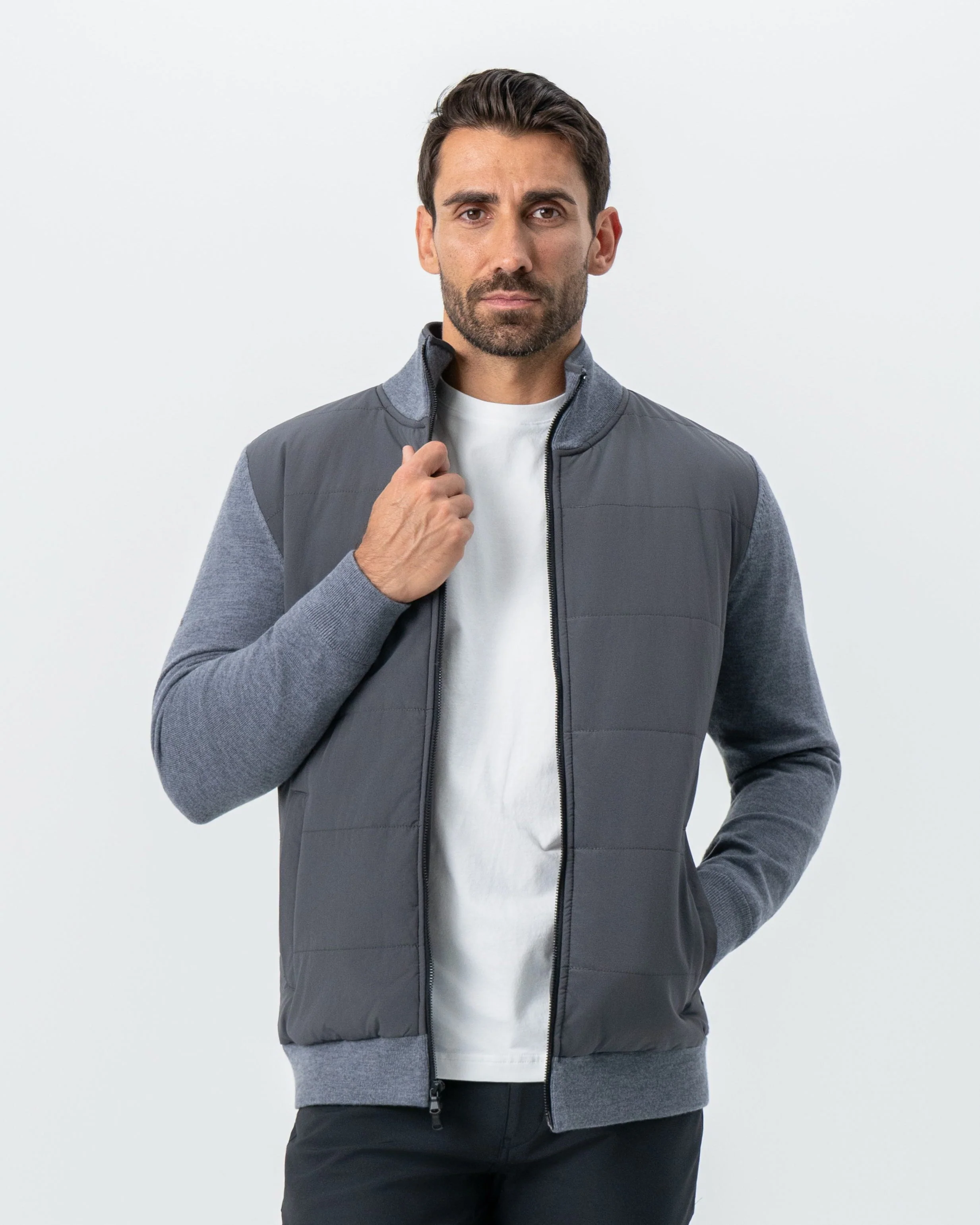 Knit Zip Jacket - Grey - Image 2