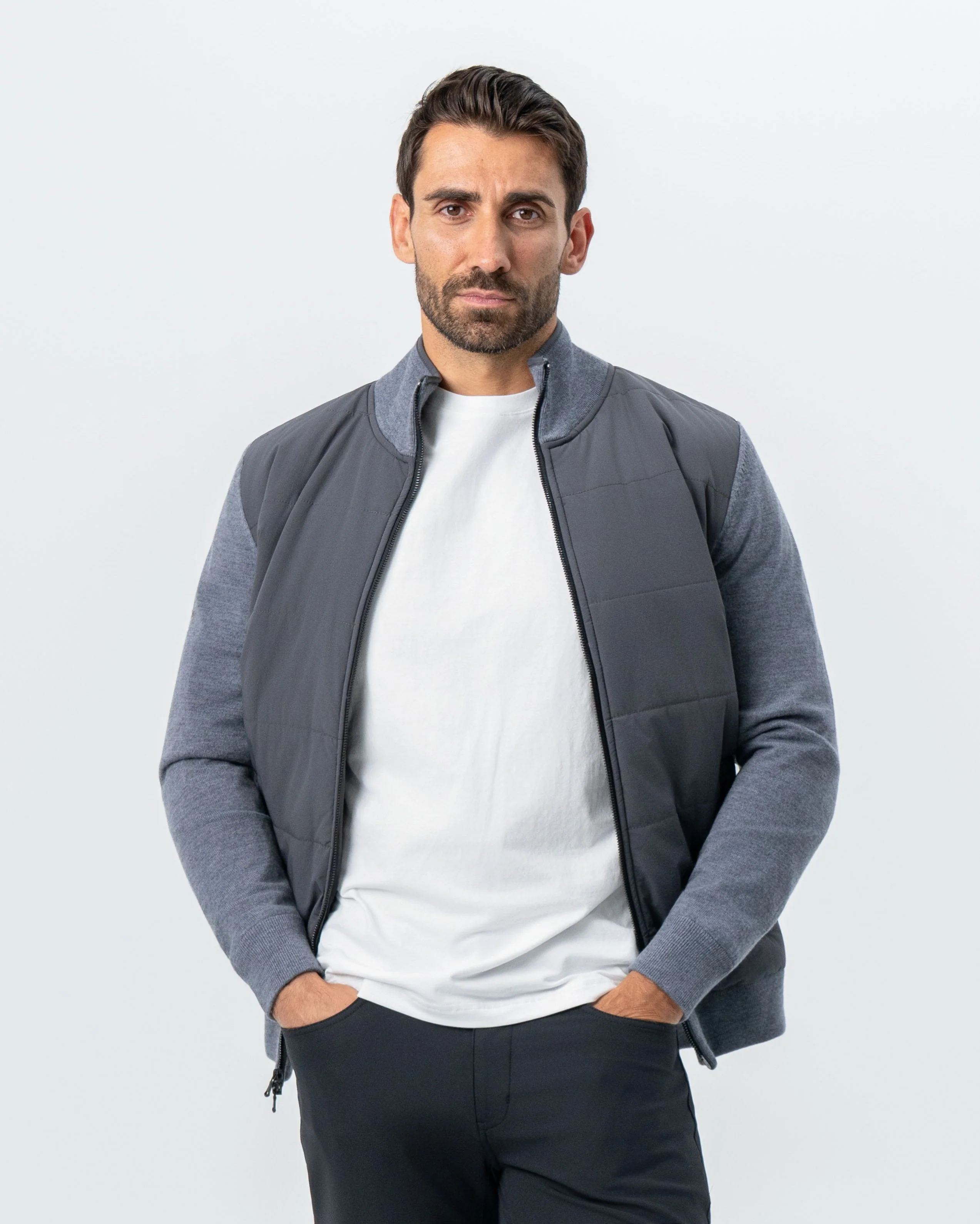 Knit Zip Jacket - Grey - Image 7