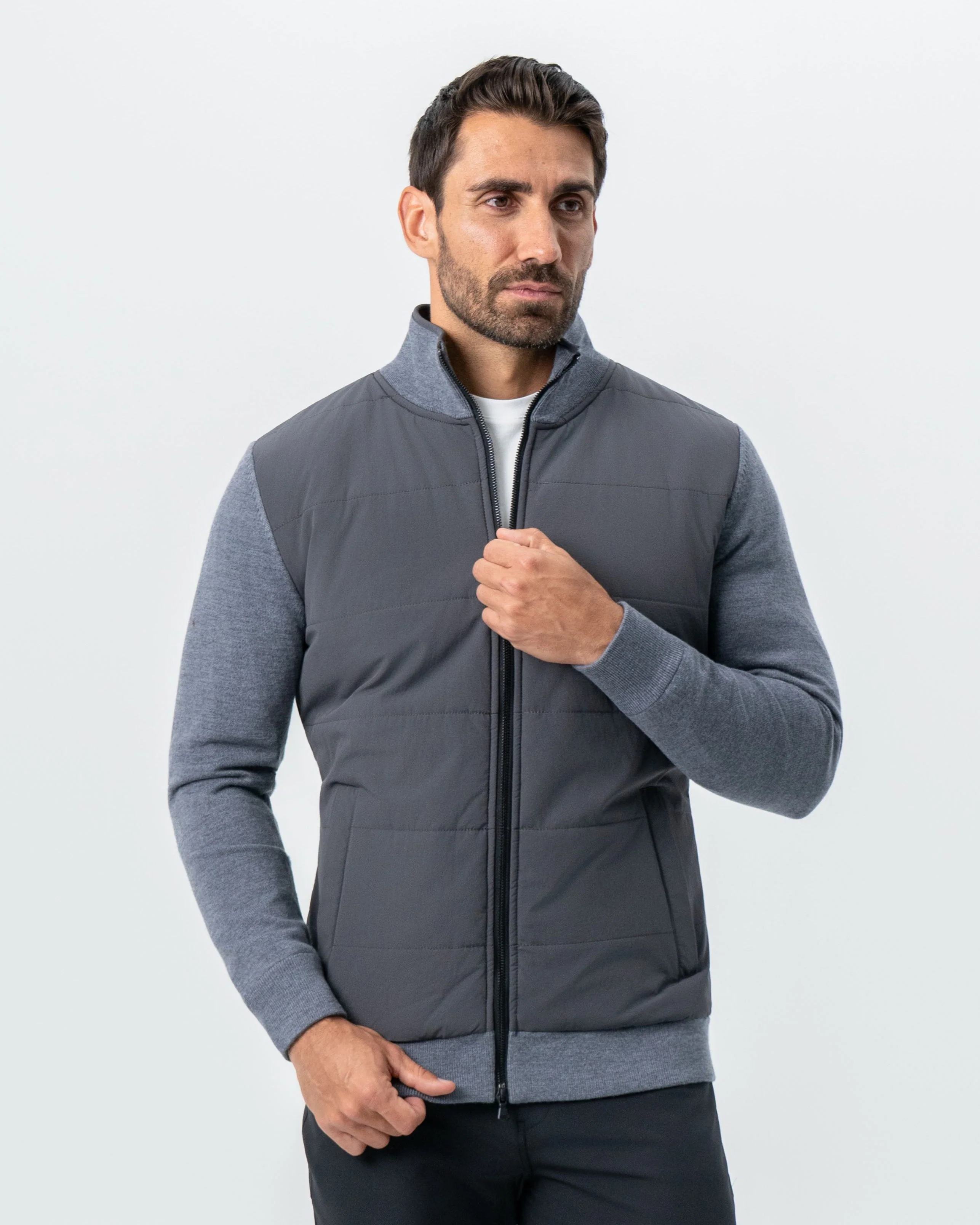 Knit Zip Jacket - Grey - Image 9
