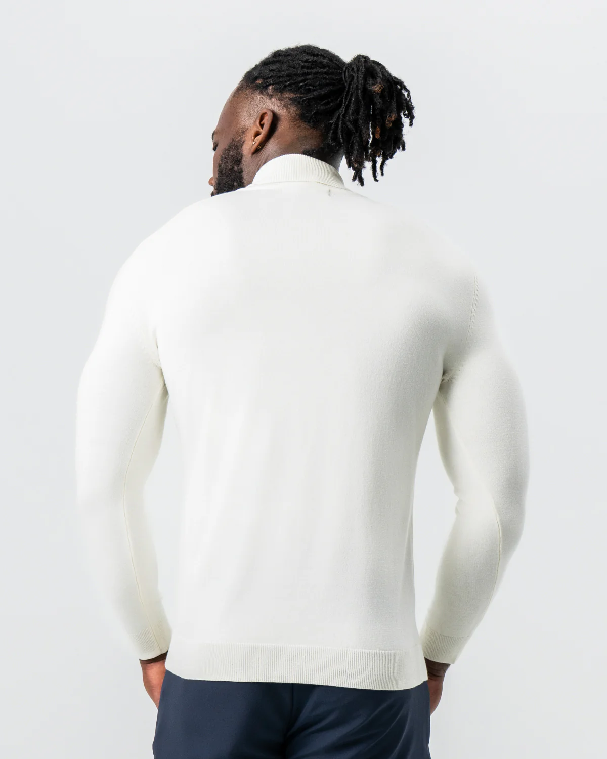 Mid-Weight Wool Turtleneck - Cream - Image 4