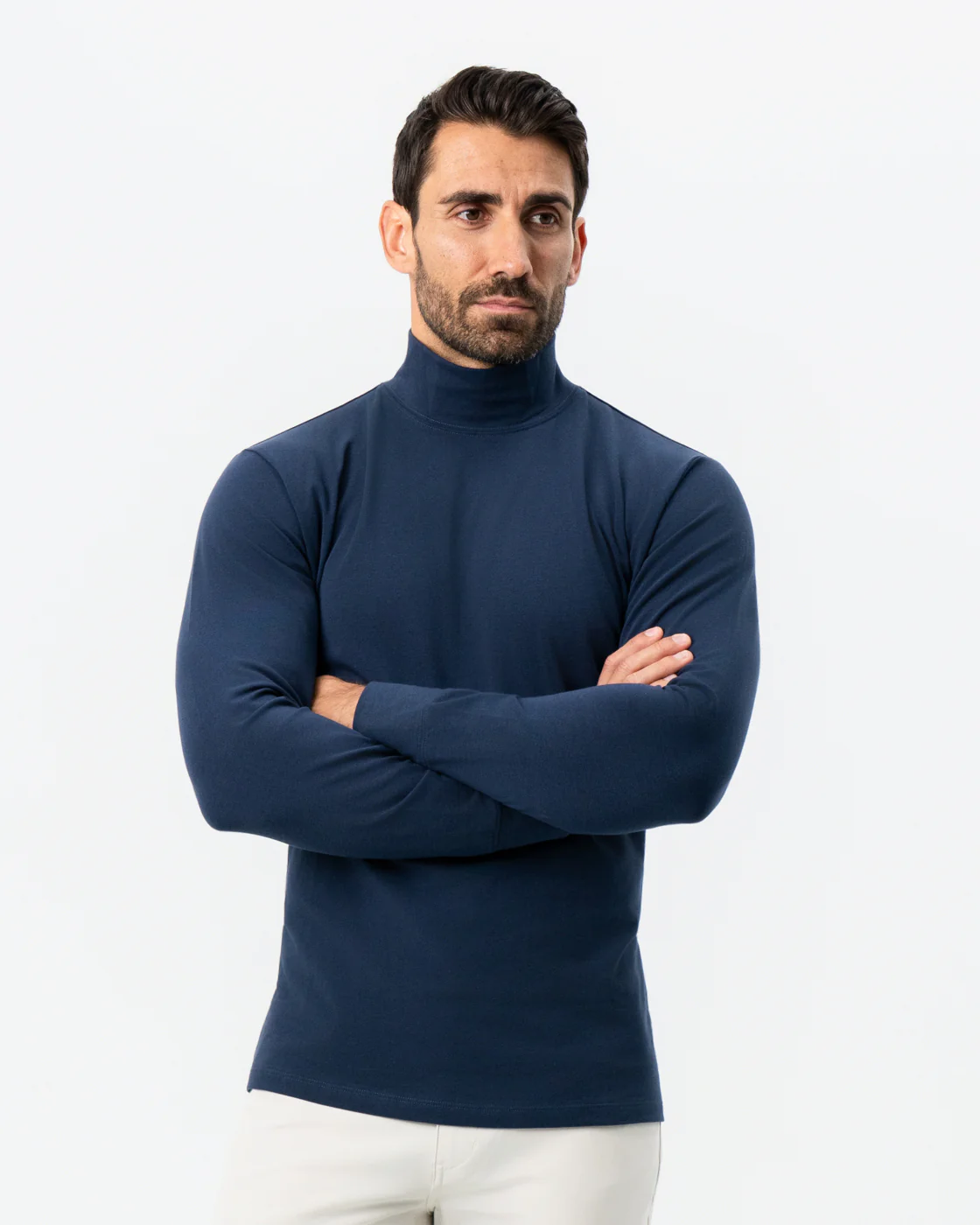 Mock Turtleneck - Navy - Image 5