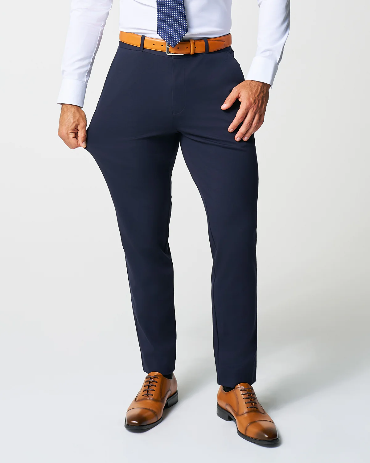 Athletic Fit Stretch Suit - Navy - Image 6