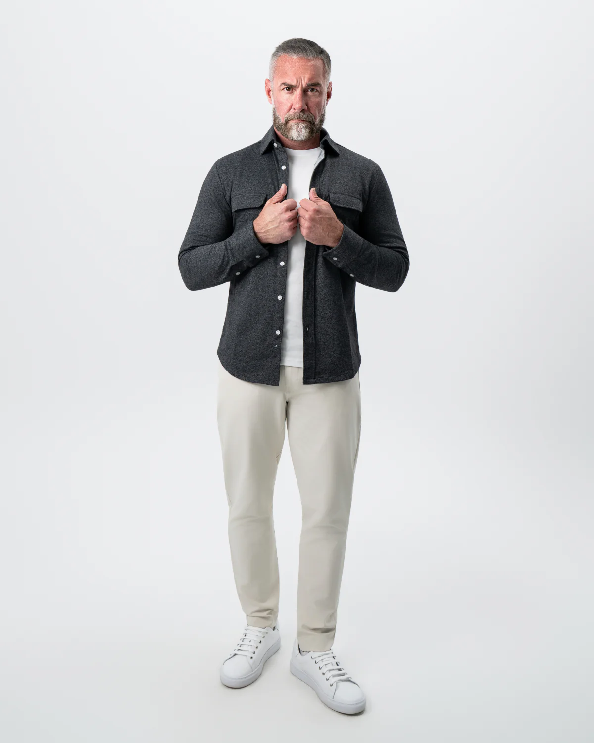 Patch Pocket Button Down - Charcoal - Image 6