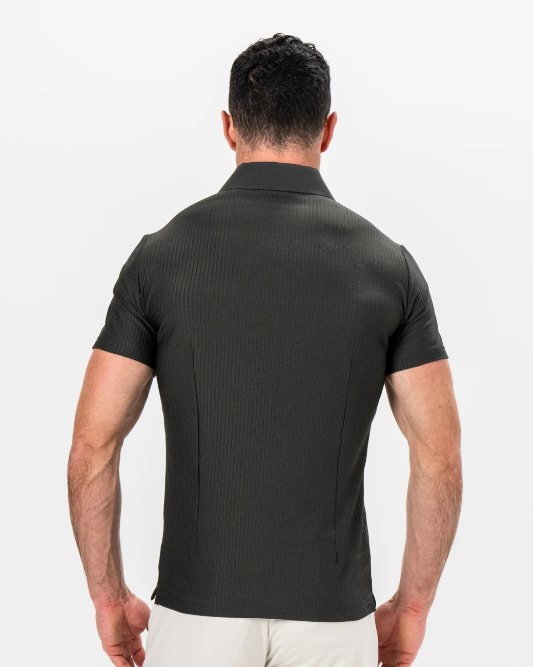 Seersucker Polo - Army Green - Image 3