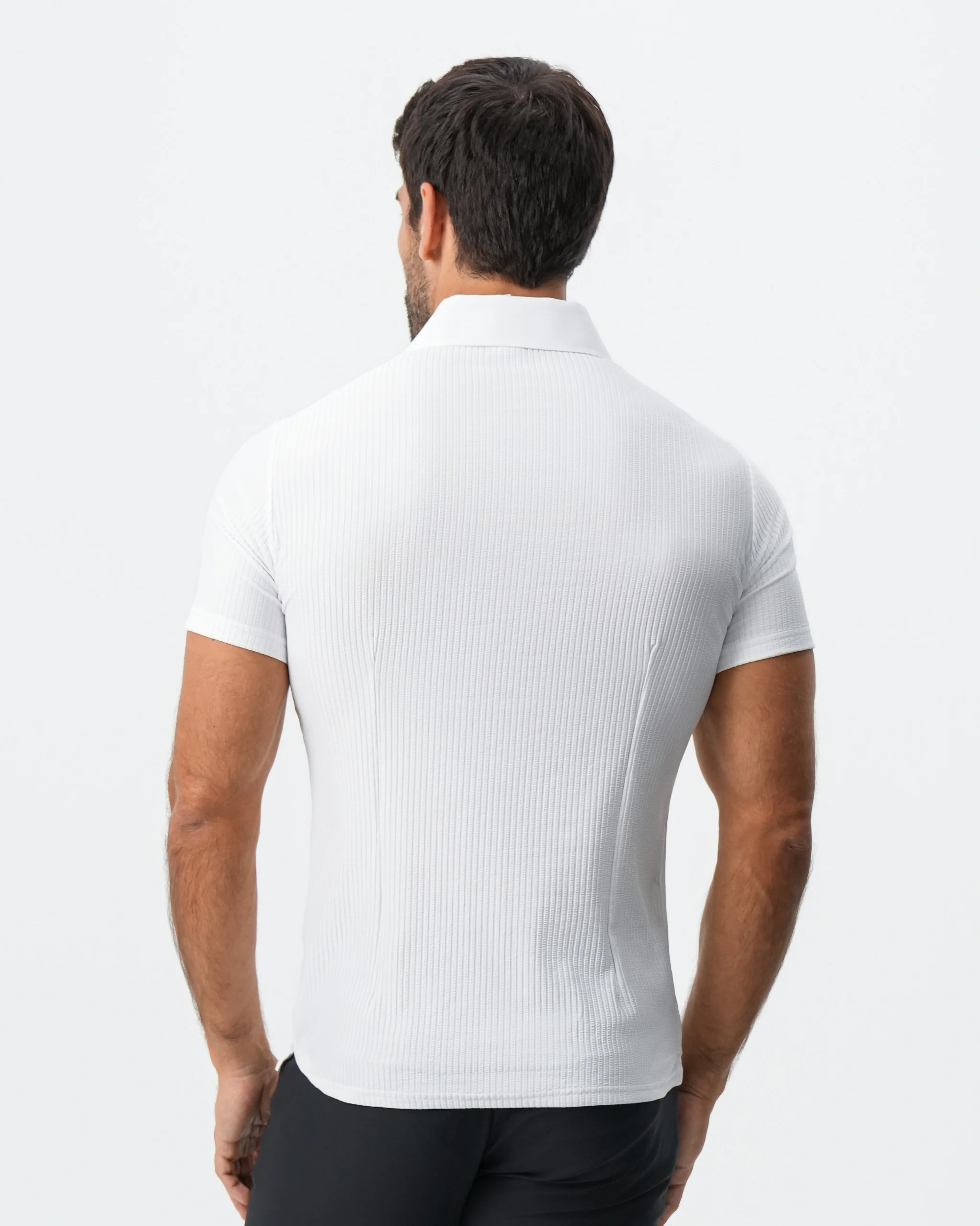 Seersucker Polo - White - Image 4