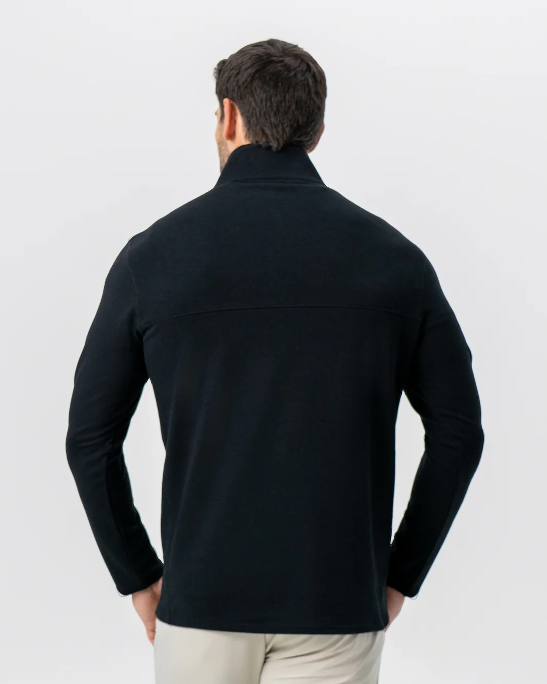 Quarter Zip - Solid Black - Image 4