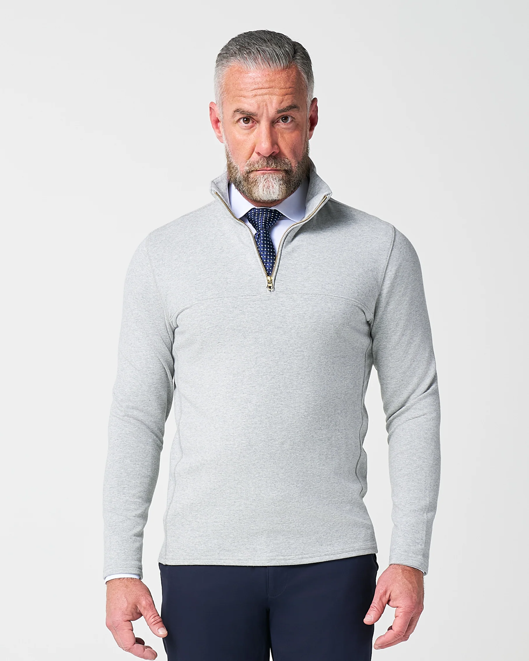 Quarter Zip - Heathered Grey - Image 3