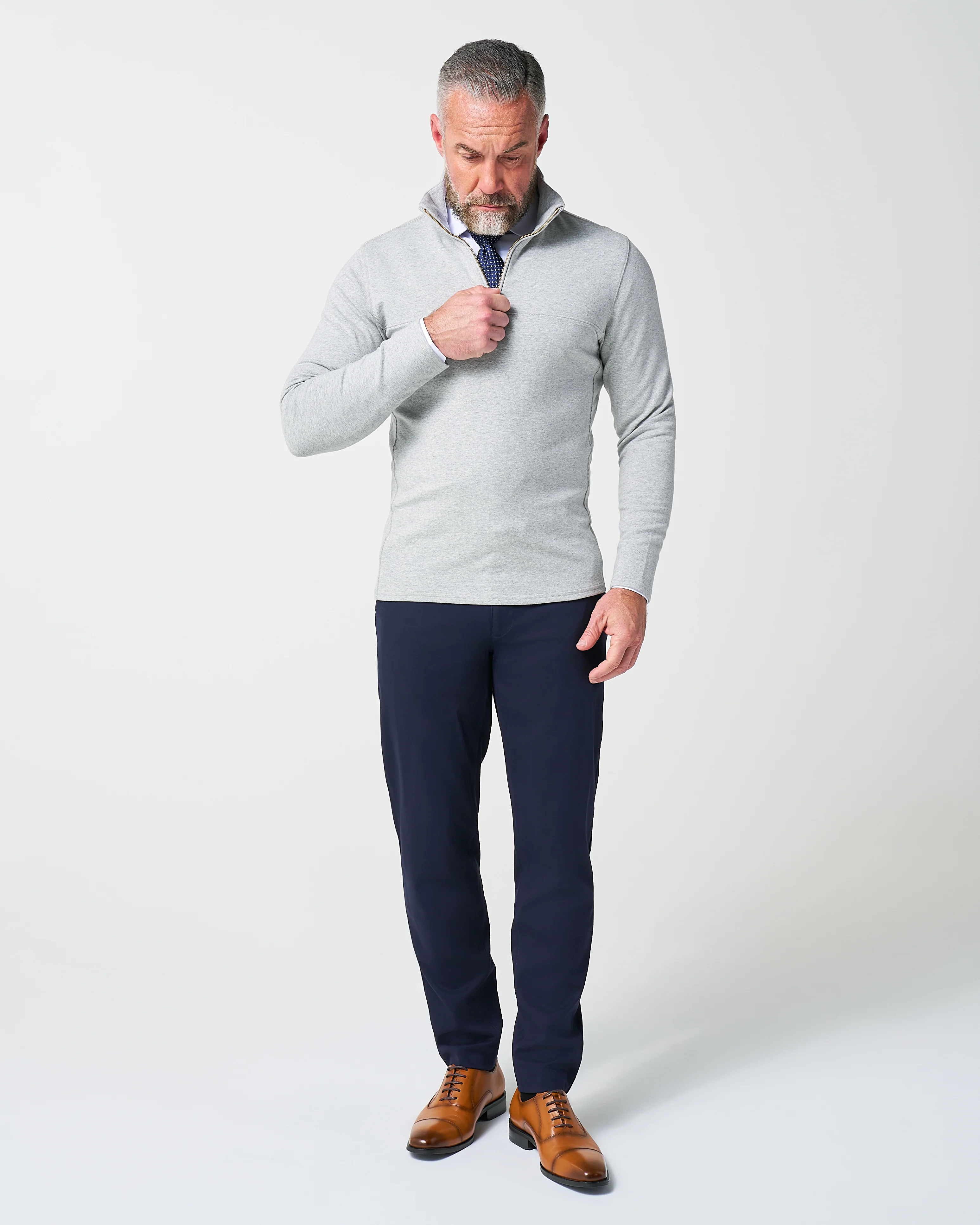 Quarter Zip - Heathered Grey - Image 4