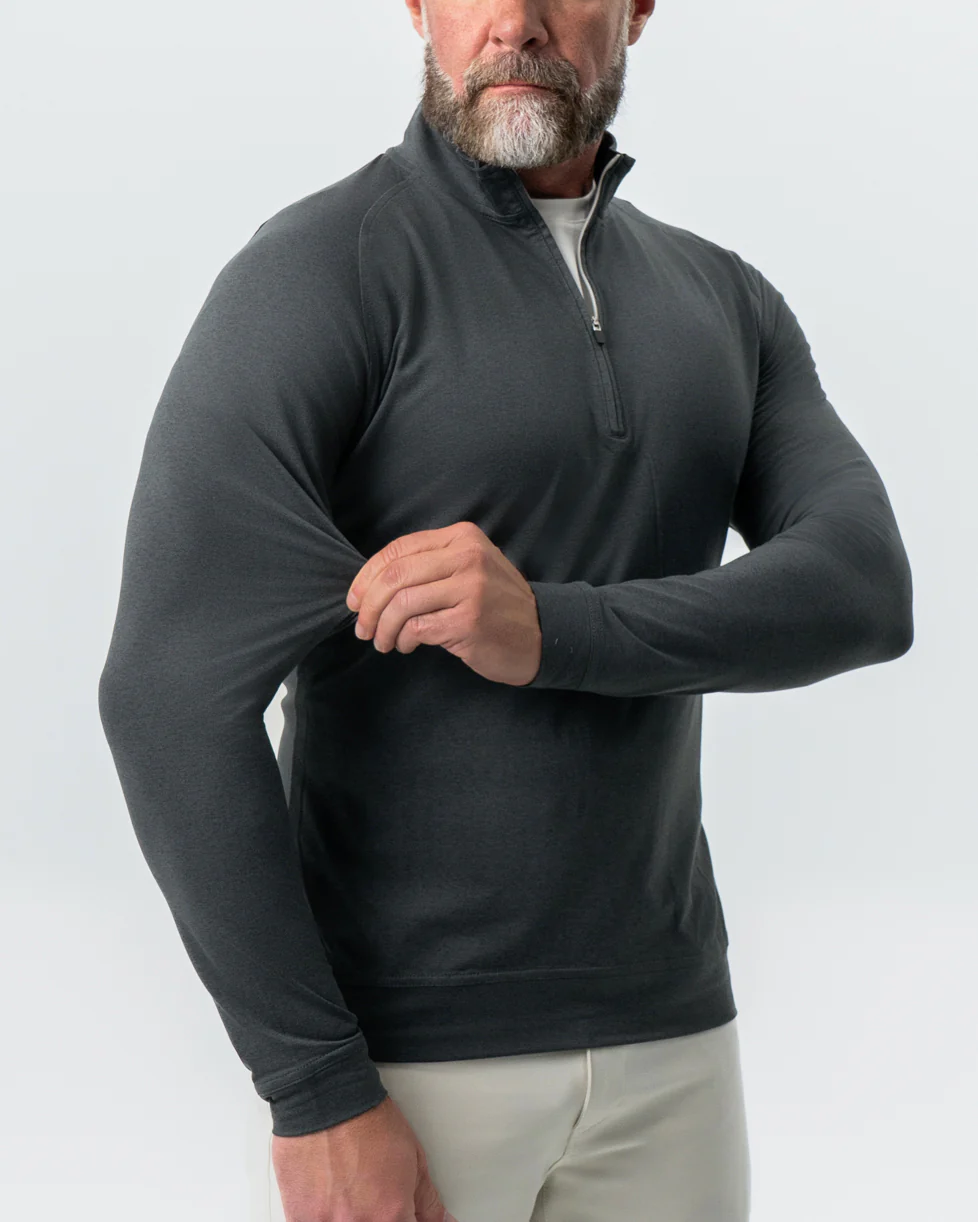 Tech Quarter Zip - Charcoal - Image 2