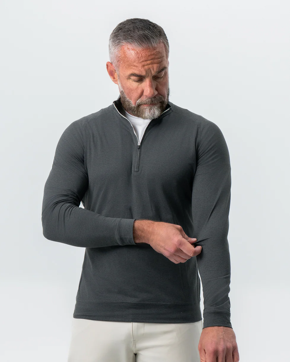 Tech Quarter Zip - Charcoal - Image 3