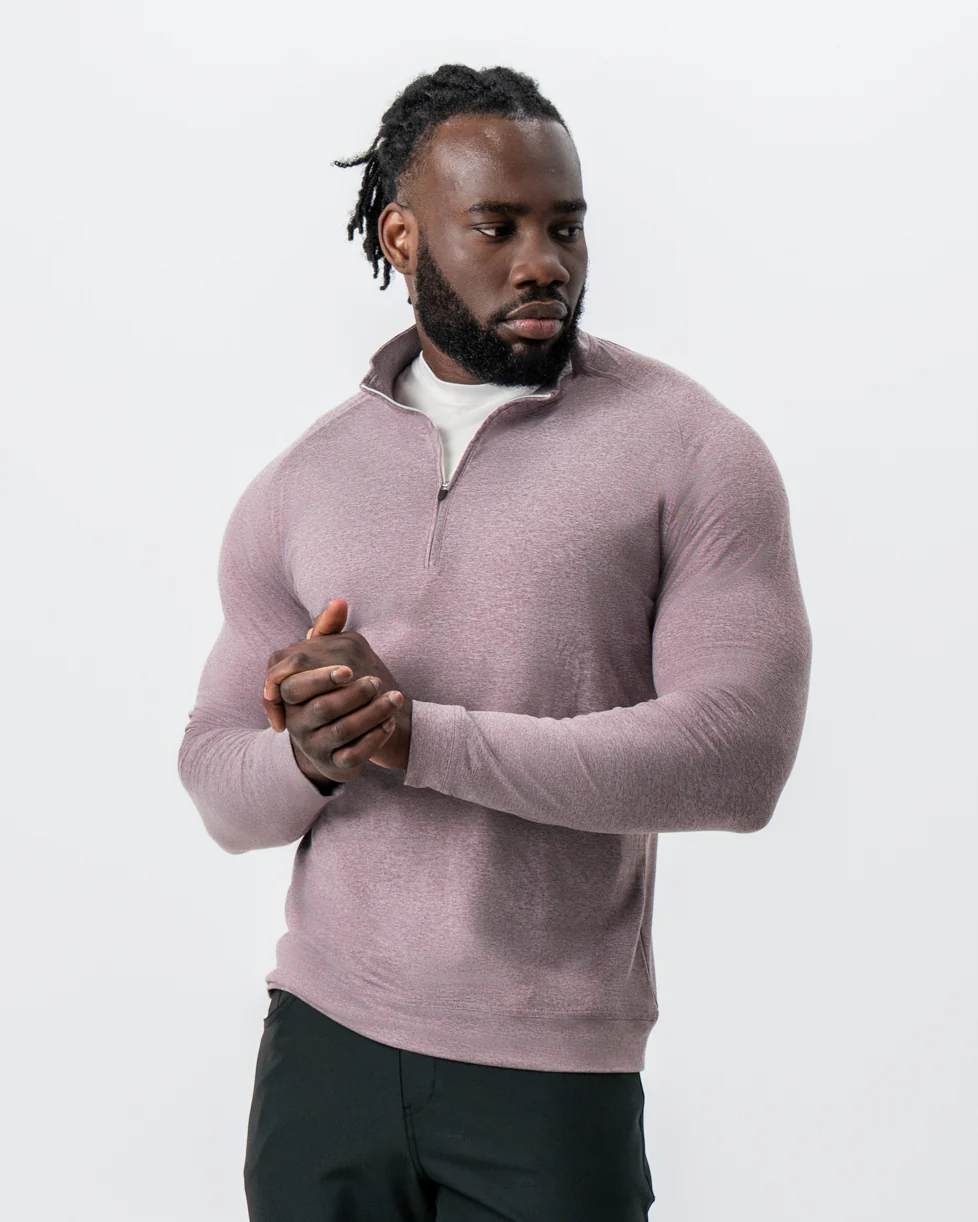Tech Quarter Zip - Heathered Crimson - Image 2