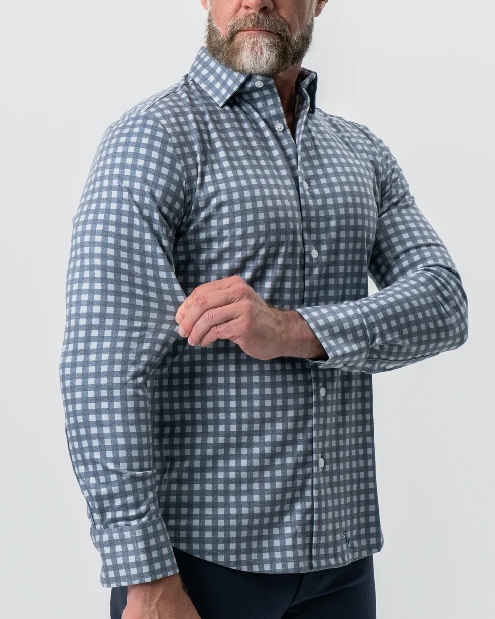 "The Ace" Big Navy Check Button Down - Image 2