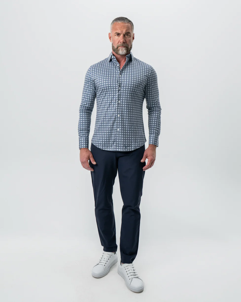 "The Ace" Big Navy Check Button Down - Image 3