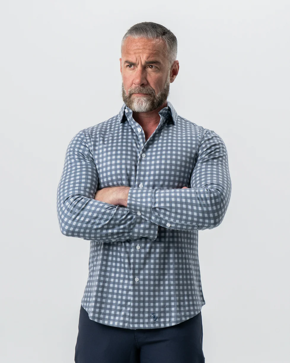 "The Ace" Big Navy Check Button Down - Image 4