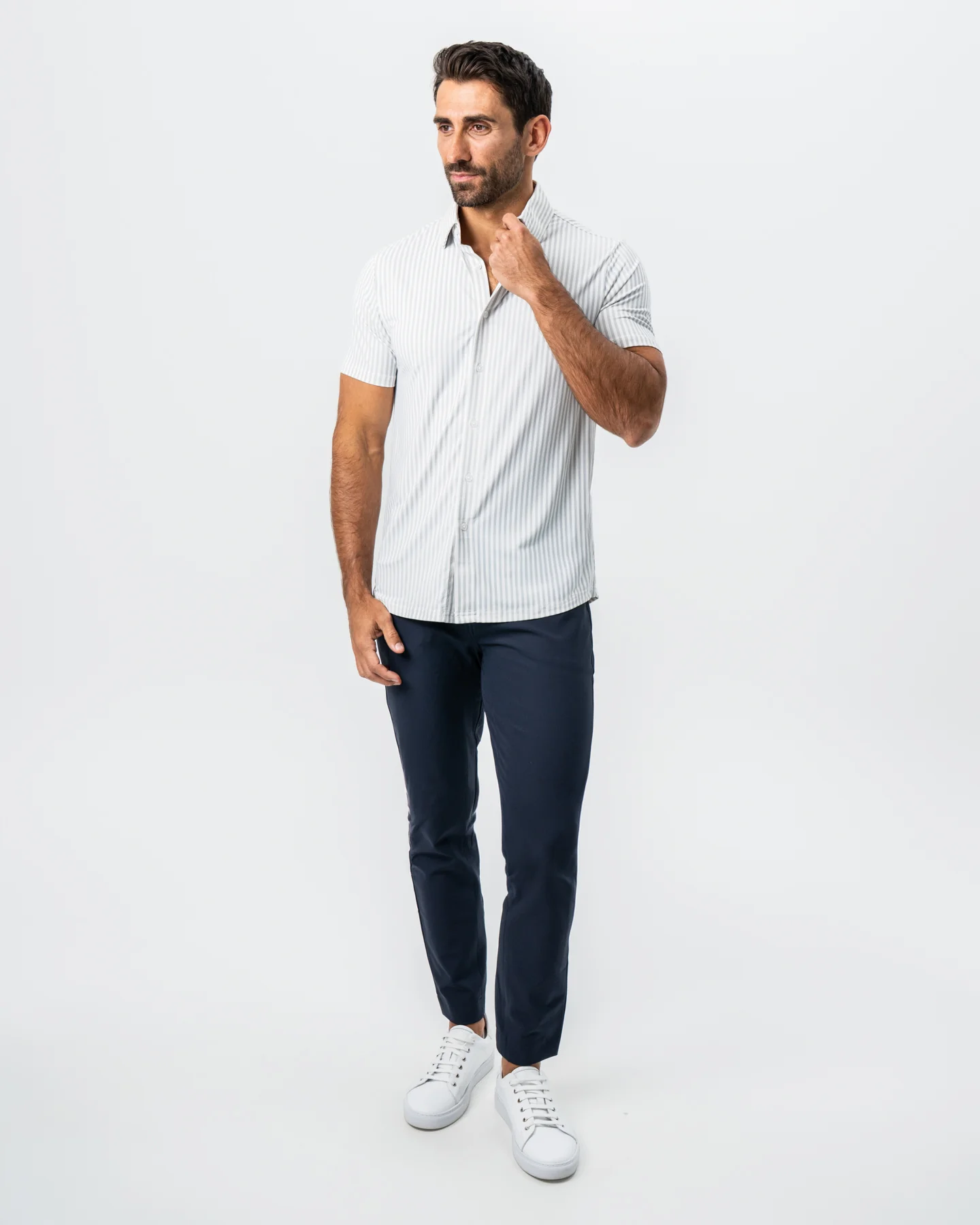 "The Anchor" Light Grey Bengal Stripe - Image 3