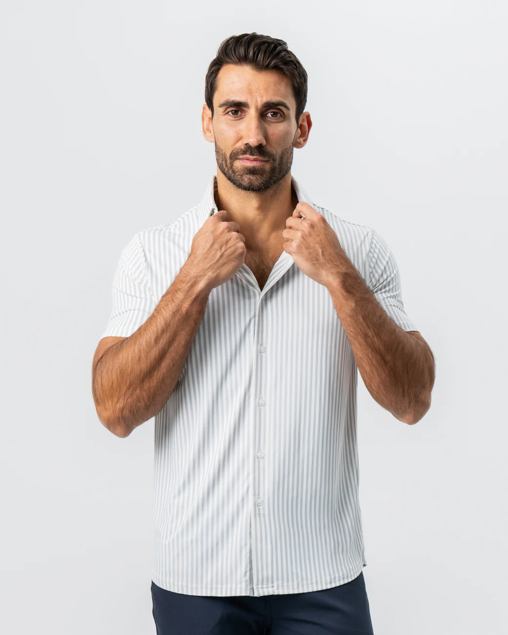 "The Anchor" Light Grey Bengal Stripe - Image 5