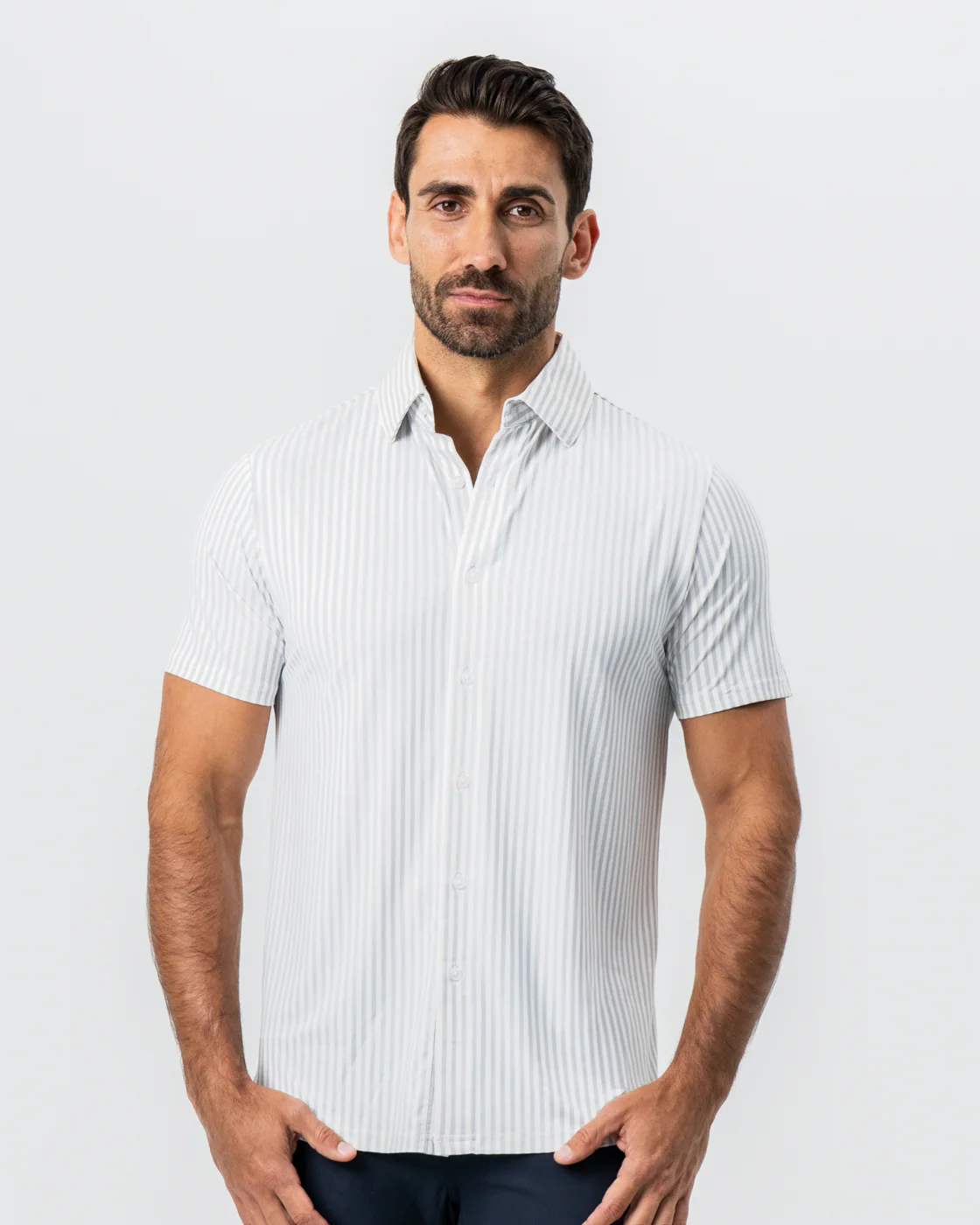 "The Anchor" Light Grey Bengal Stripe - Image 6