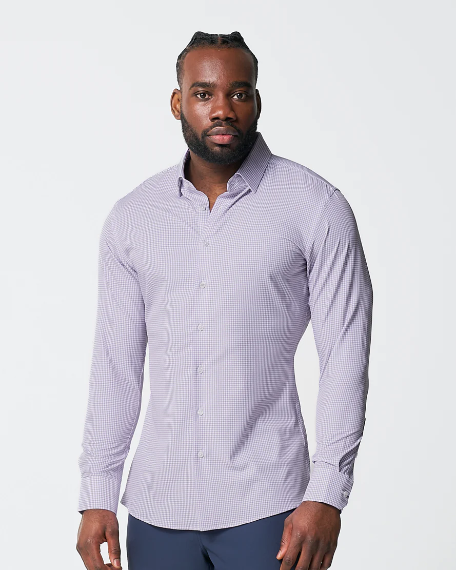 "The Arlo" Lavender Double Check - Classic Fit - Image 3