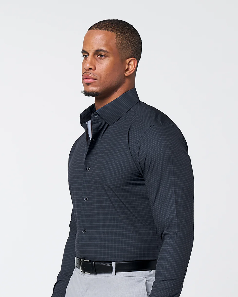 "The Avenue" Charcoal Grey & Light Grey Windowpane - Image 3