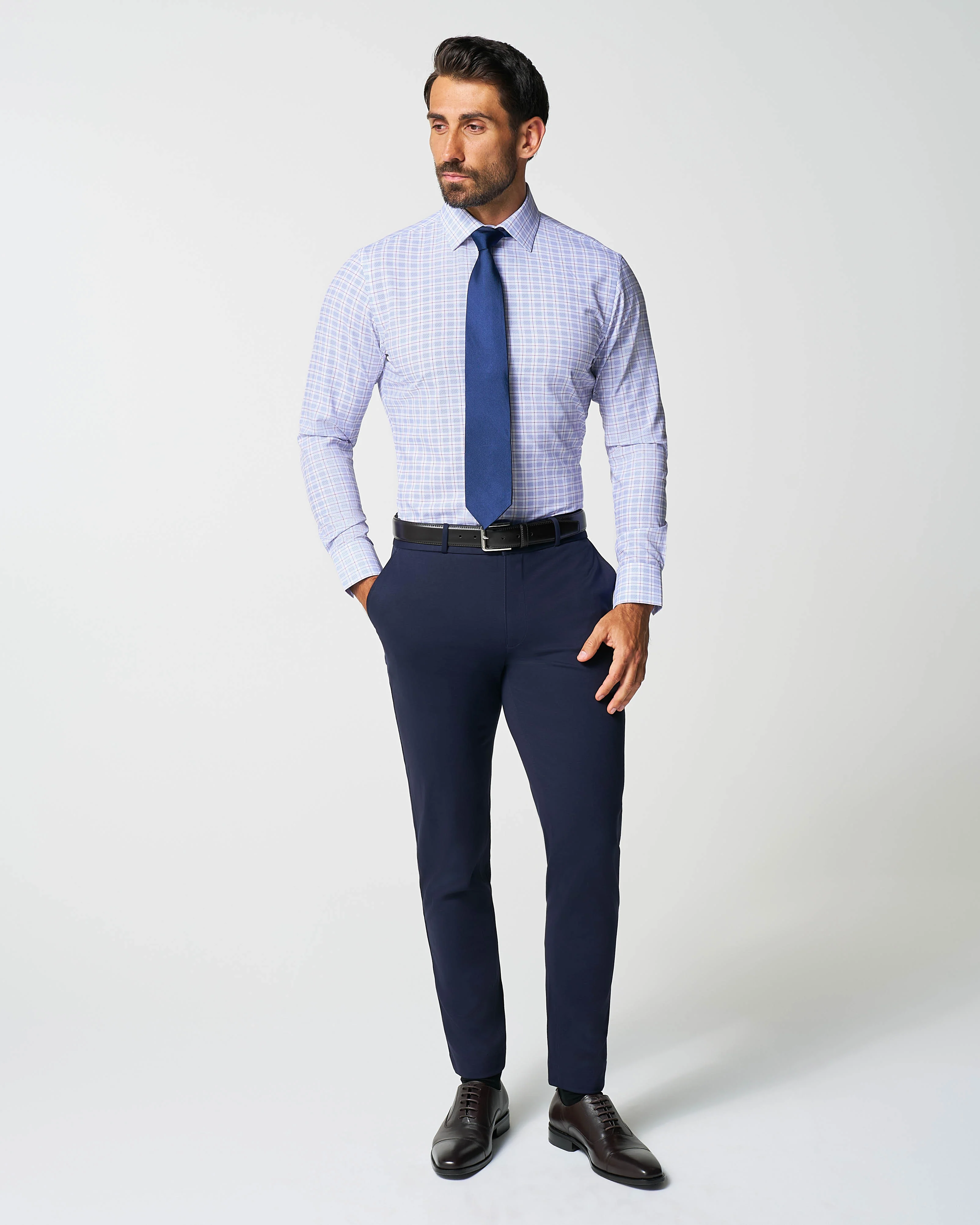 "The Baron" Purple and Blue Plaid - Image 5