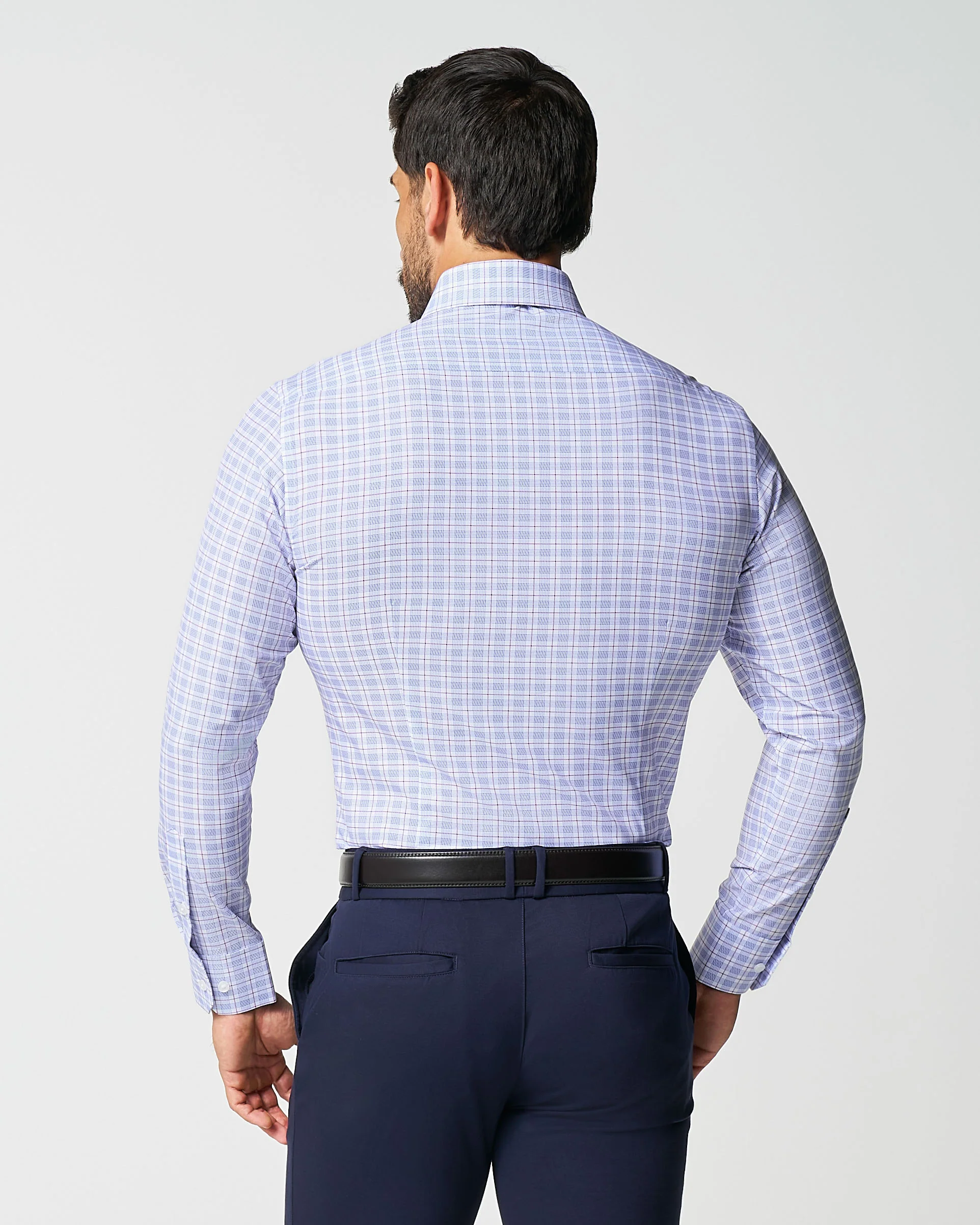 "The Baron" Purple and Blue Plaid - Classic Fit - Image 7