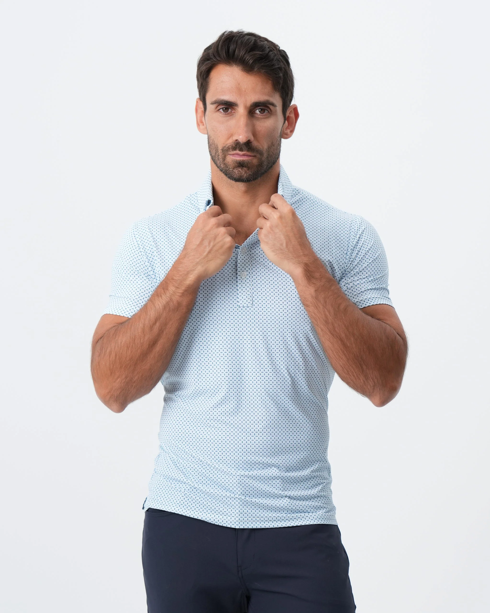 "The Bolt" Light Blue & Navy Cross Diamond - Image 8