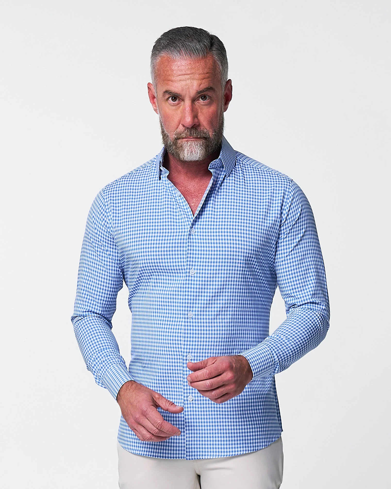"The Bonino" Blue Gingham - Classic Fit - Image 2