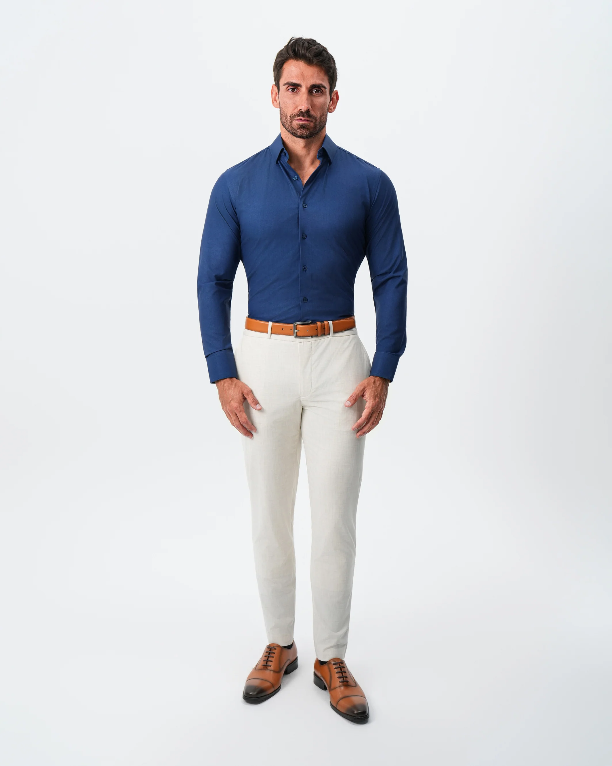 "The Bowman" Navy with Navy Grid - Image 3