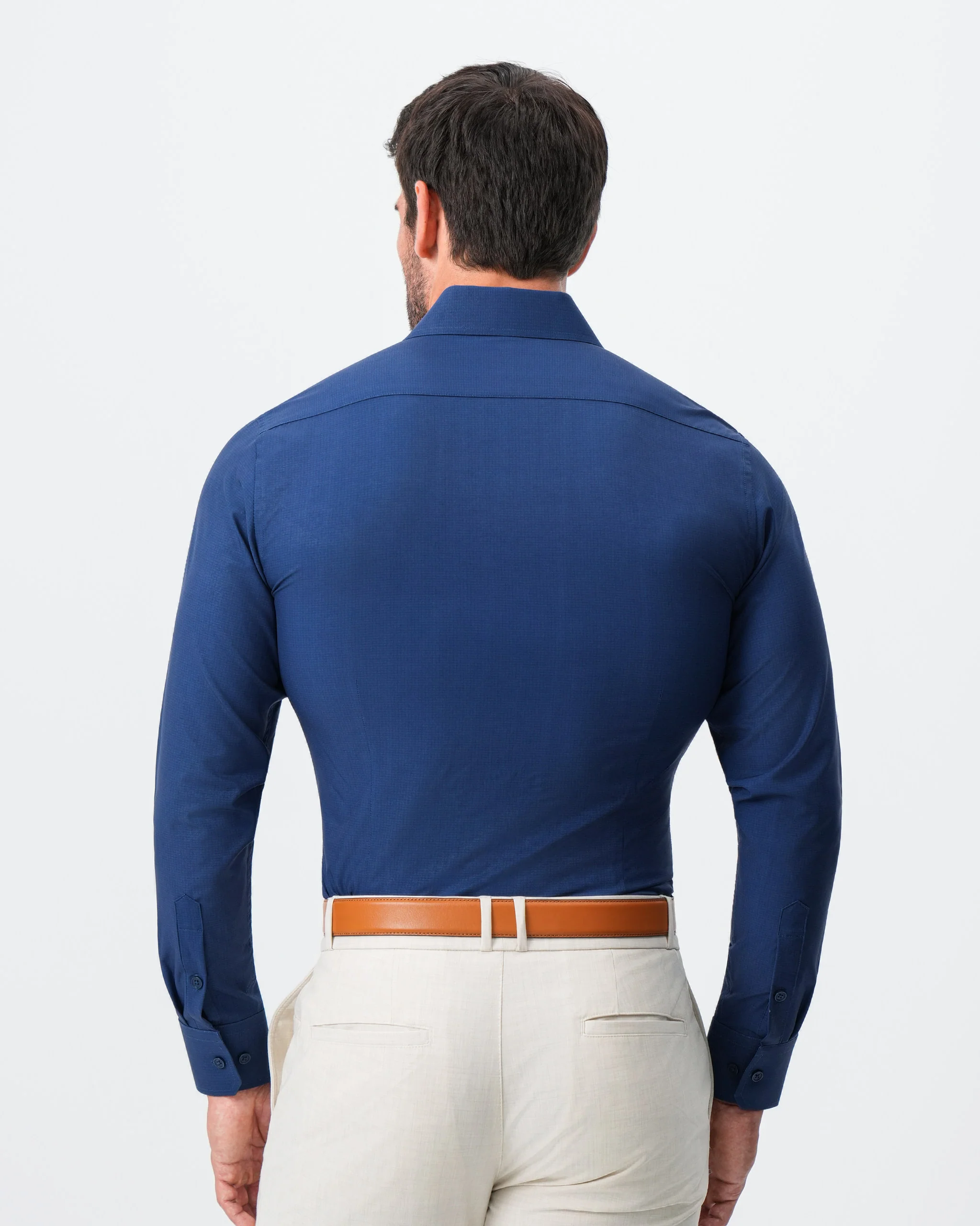 "The Bowman" Navy with Navy Grid - Image 7