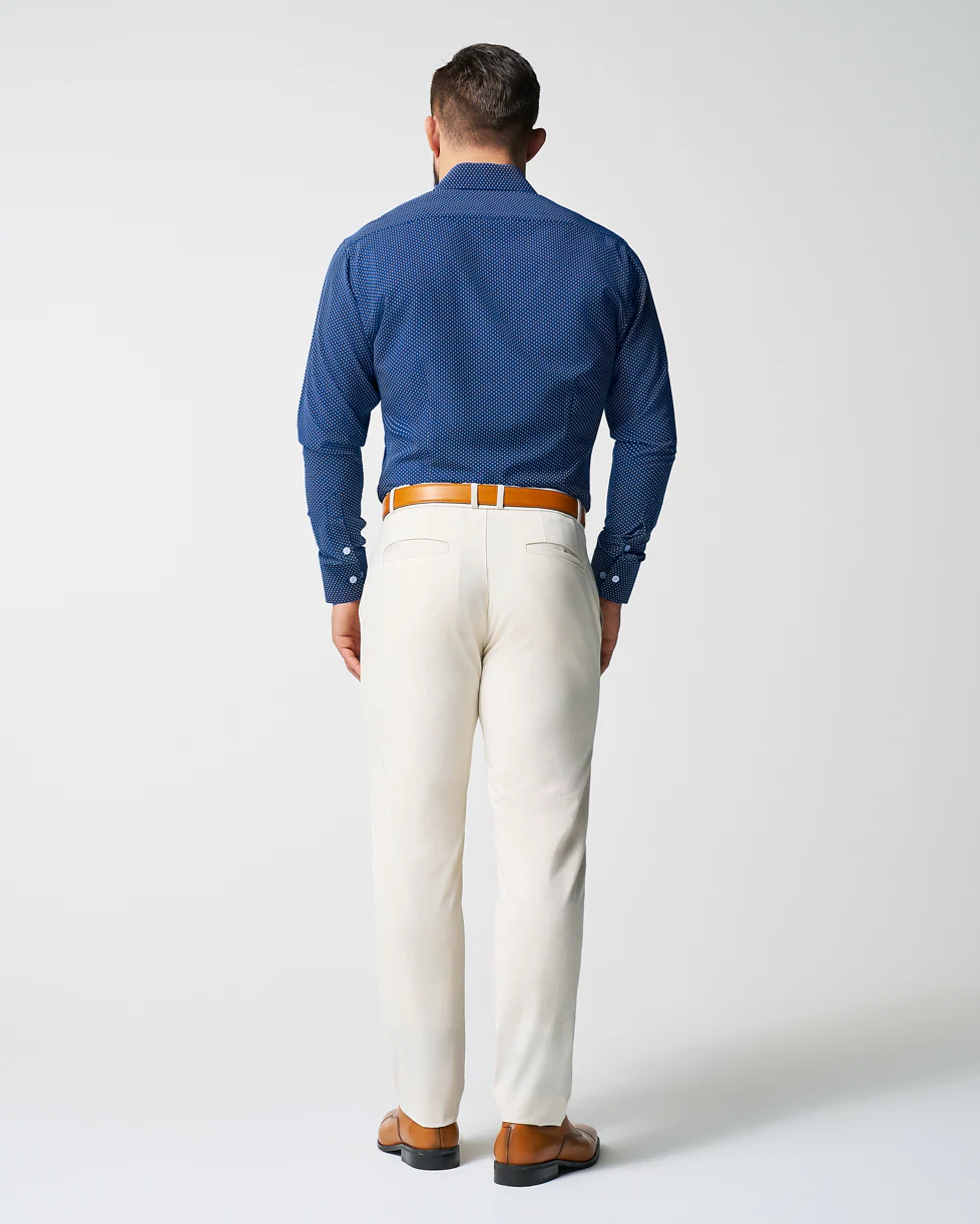 "The Boylston" Navy with White Polka Dots - Classic Fit - Image 9