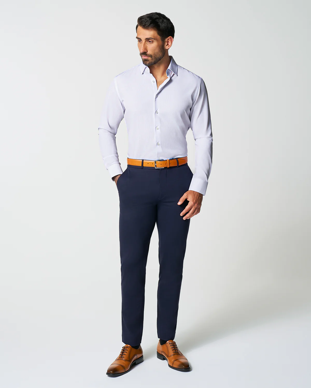 "The Brady" Light Pink & Light Blue Mini Check - Classic Fit - Image 7
