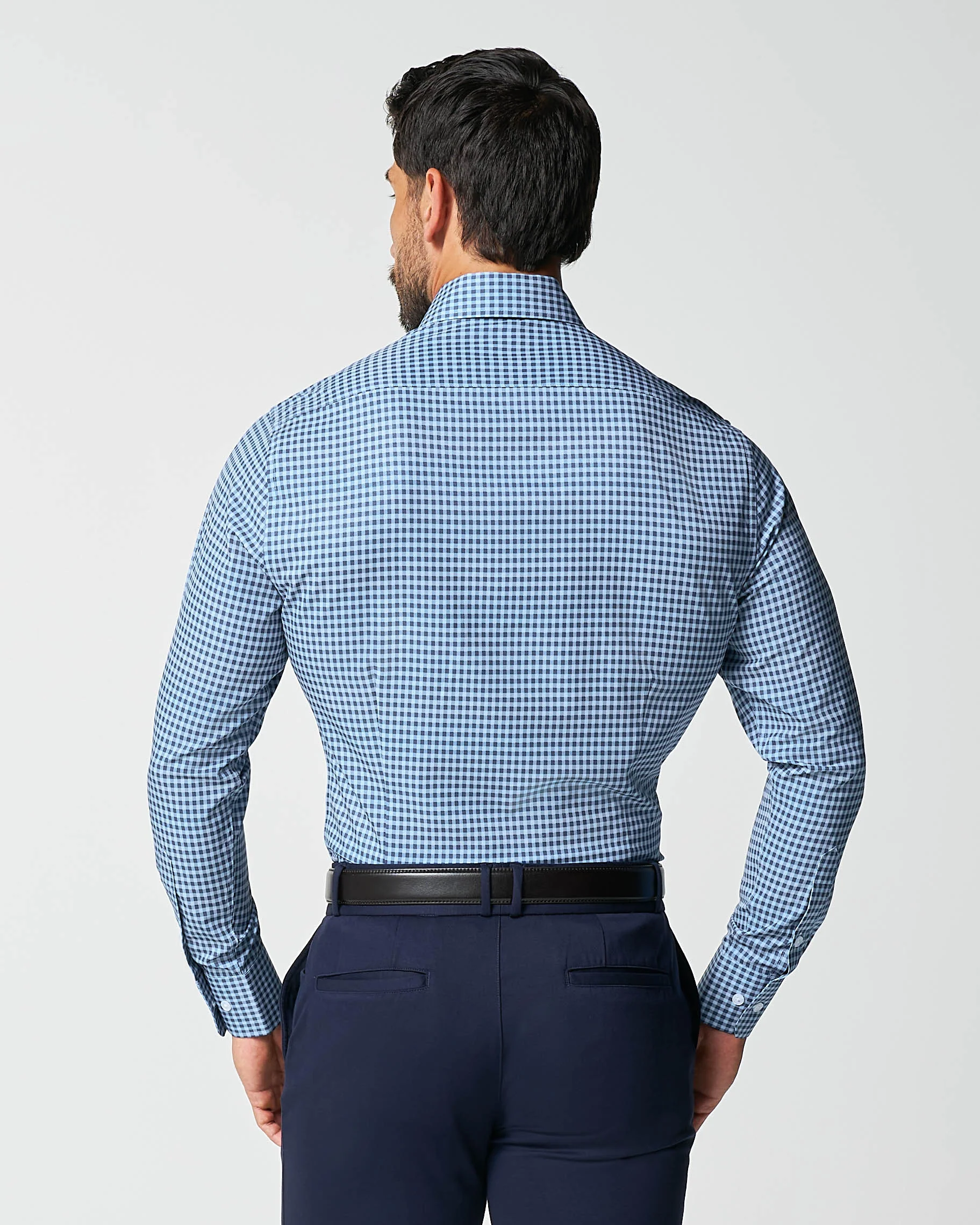 "The Brooklyn" Navy & Light Blue Gingham - Image 4