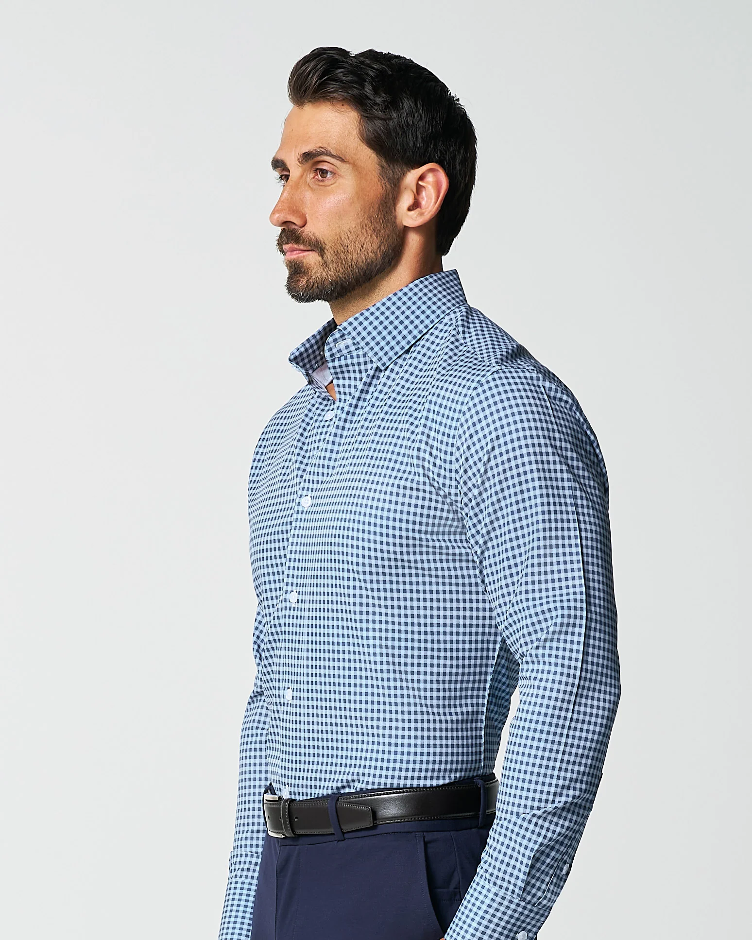 "The Brooklyn" Navy & Light Blue Gingham - Image 5