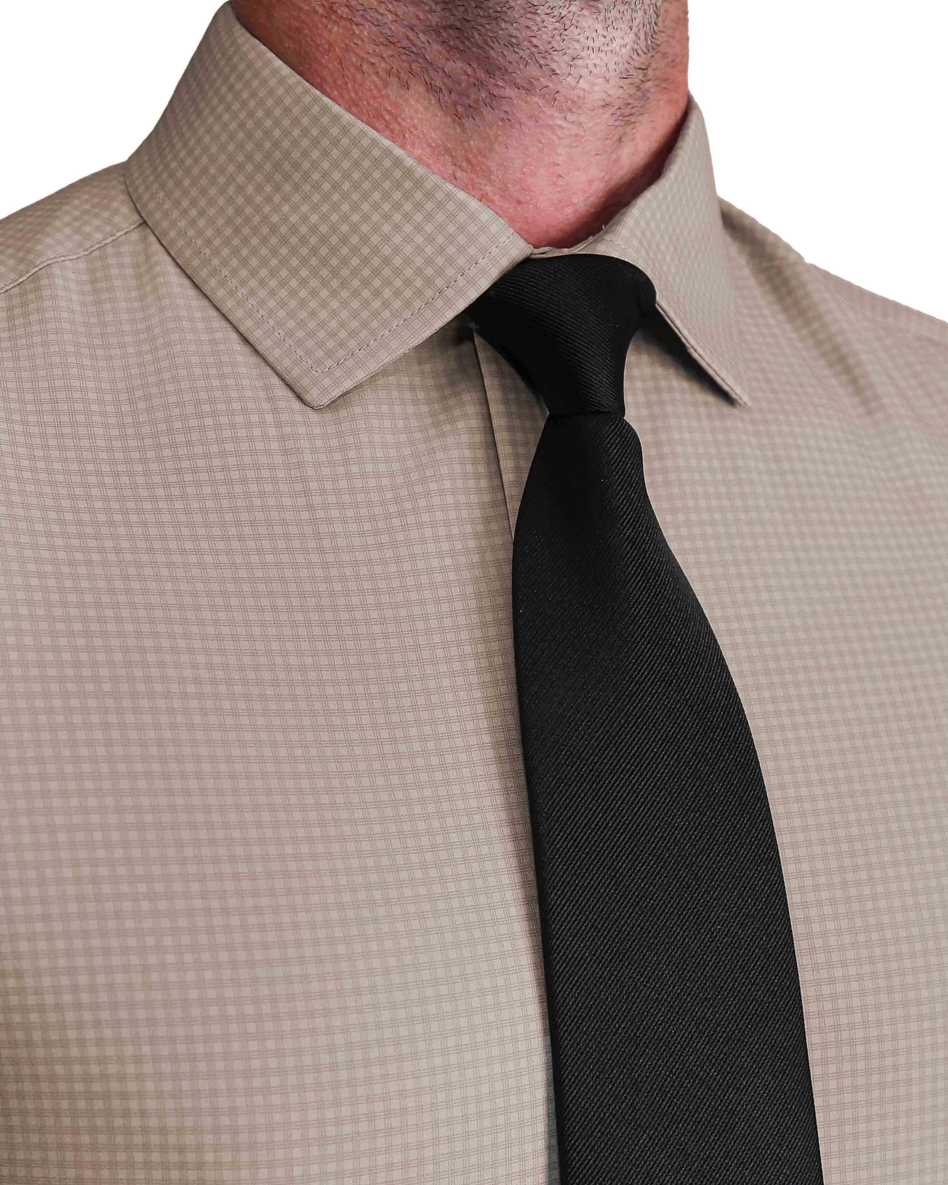 ''The Brooks" Light Brown Double Check - Classic Fit - Image 6