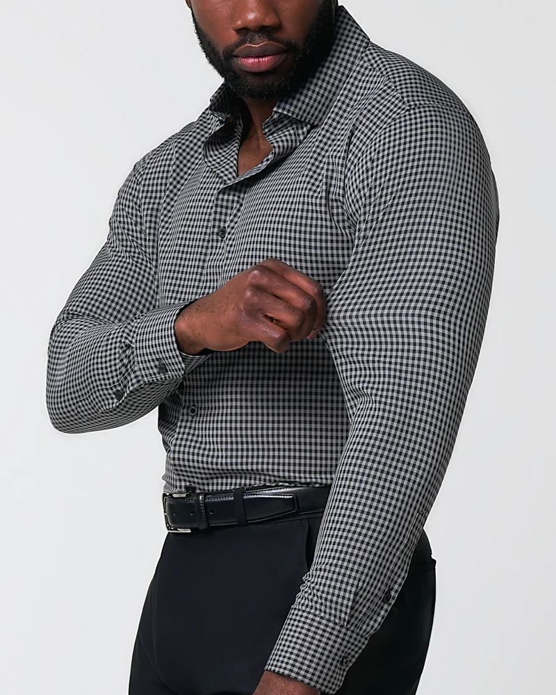 "The Bryson" Dark Grey and Black Gingham - Image 2