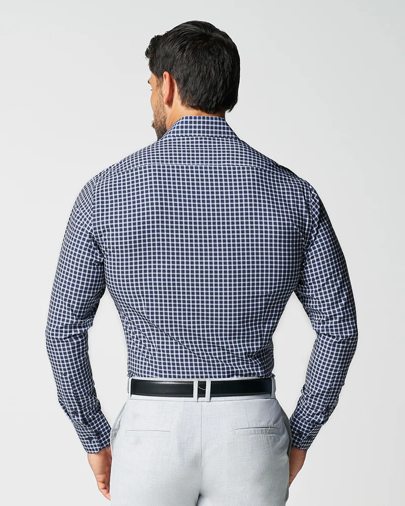 "The Callahan" Blue and White Mini Plaid - Image 4