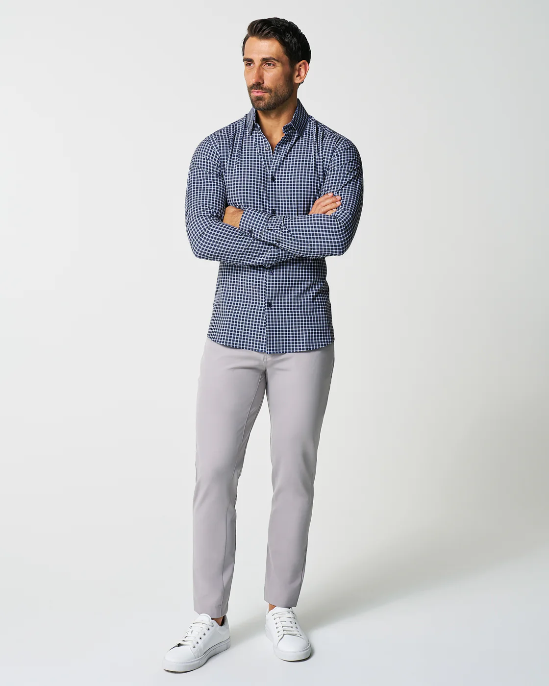"The Callahan" Blue and White Mini Plaid - Image 5