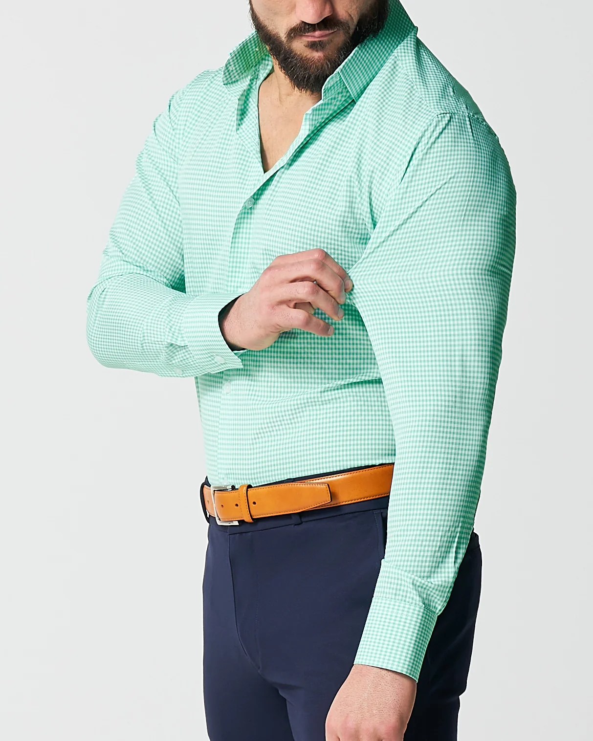 "The Charley" Mint Green Gingham - Image 2