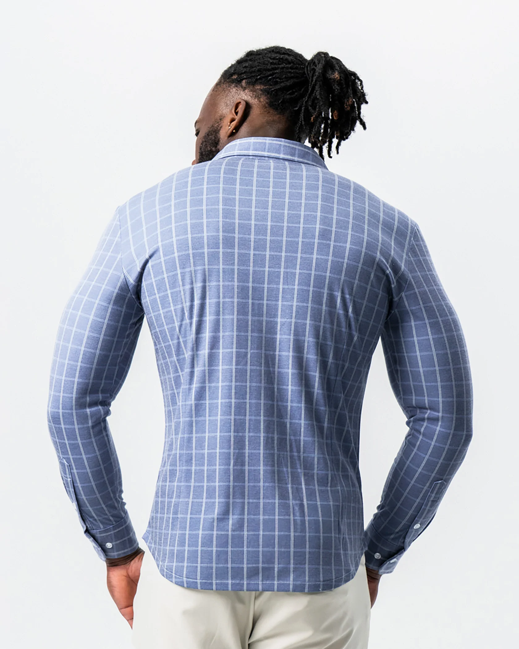 "The Davy" Navy, Light Blue, and Cream Button Down - Image 3