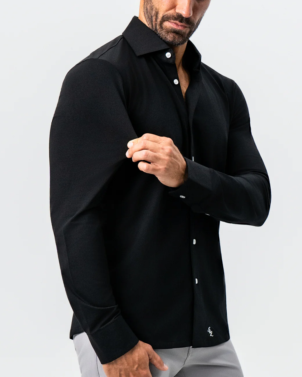 "The Dexter" Black Button Down - Image 7