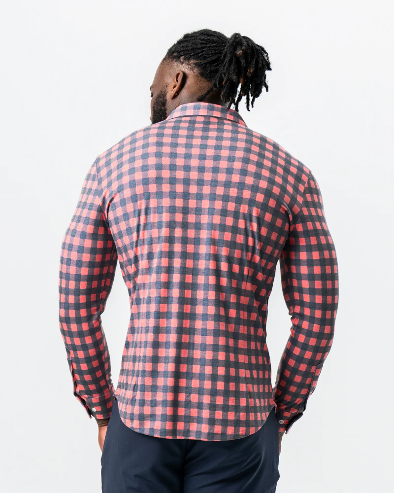 "The Filson" Red & Navy Big Check Button Down - Image 3