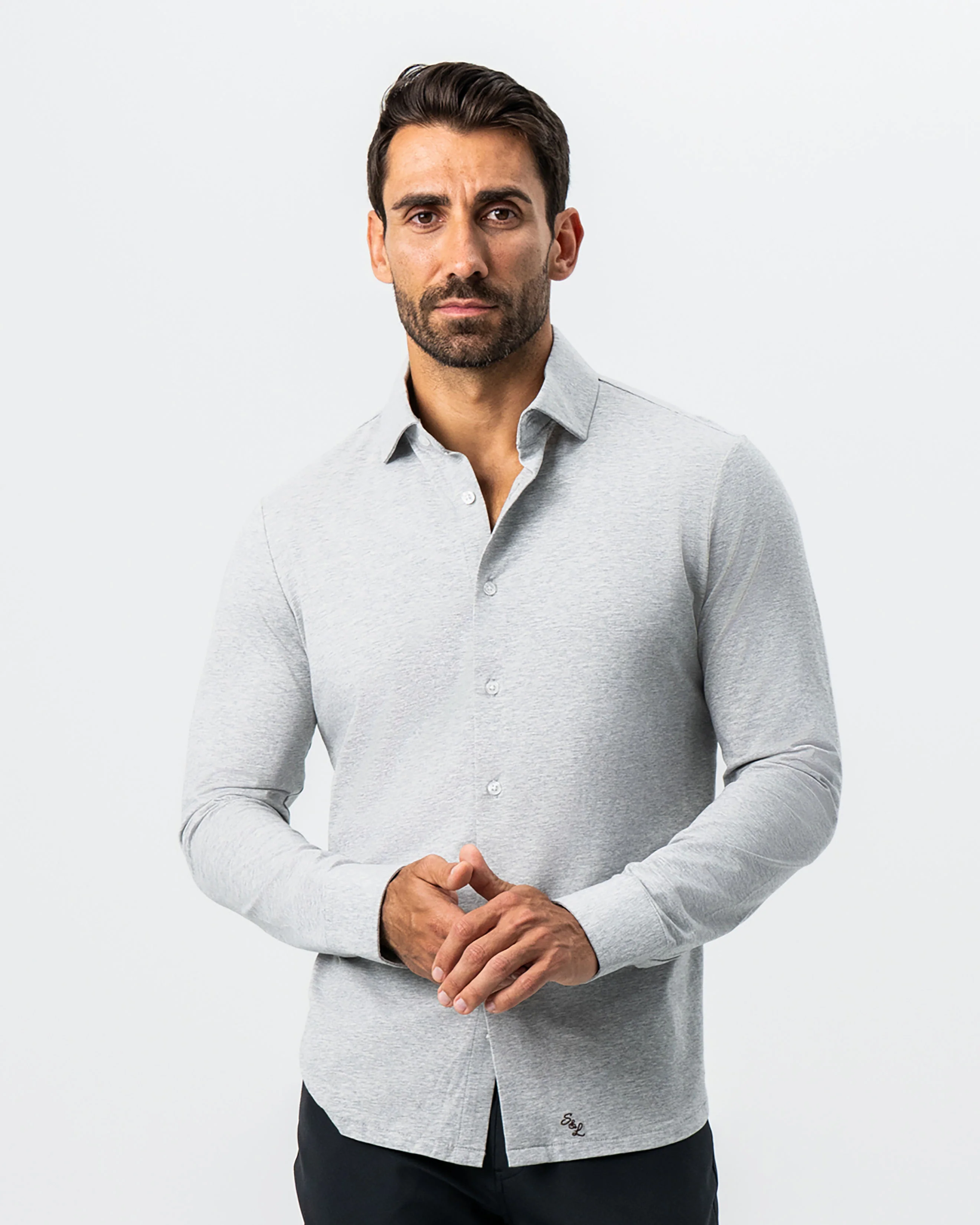 "The Fowler" Grey Button Down - Image 7