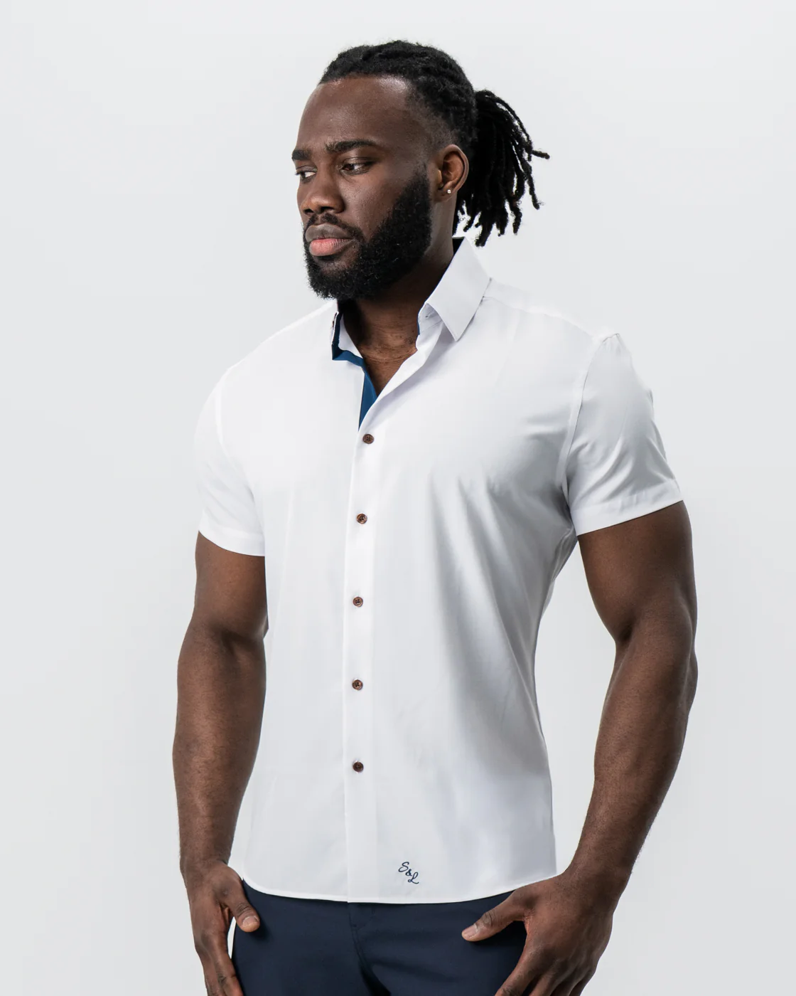 "The Hampton" White with Navy Accents - Image 5