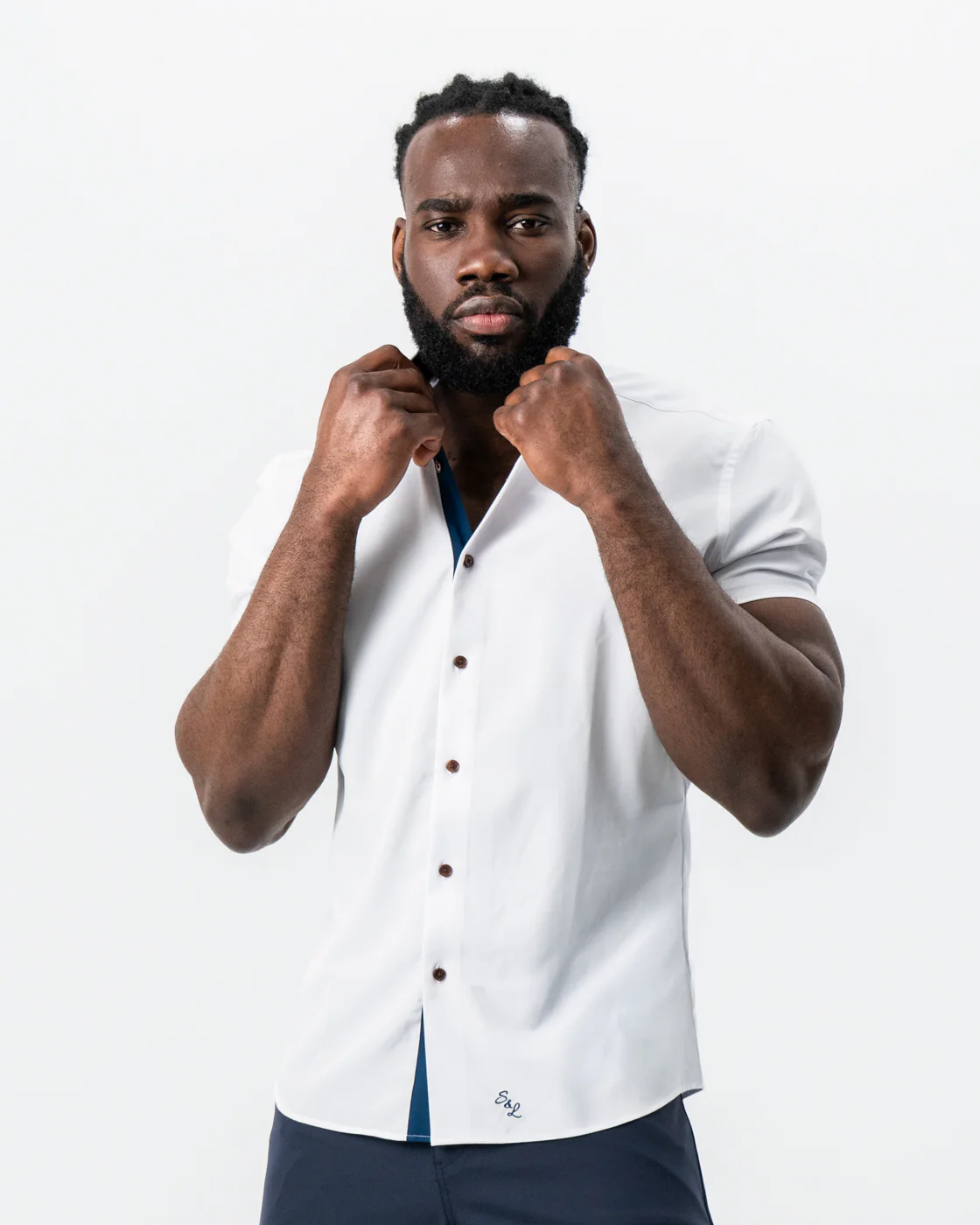 "The Hampton" White with Navy Accents - Image 6