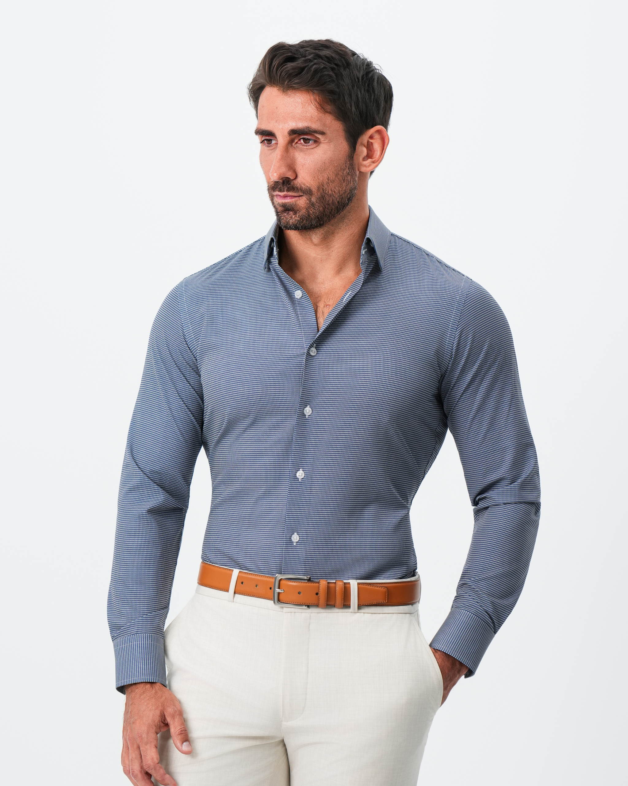 "The Holland" Dark Navy Micro Houndstooth - Image 4