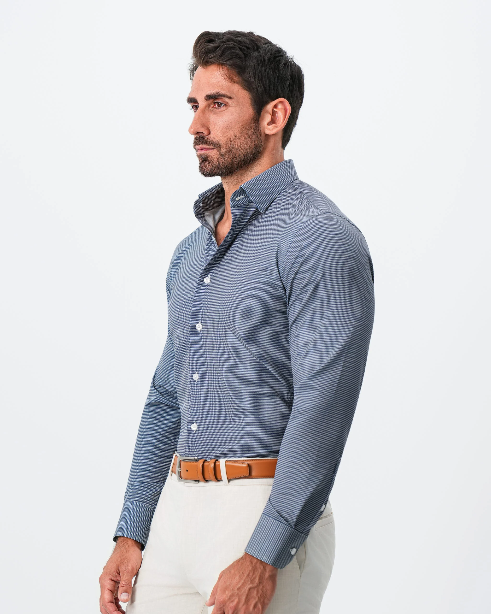 "The Holland" Dark Navy Micro Houndstooth - Image 5